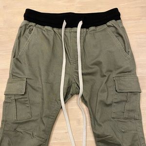 MNML Olive Cargo Zipper Pants